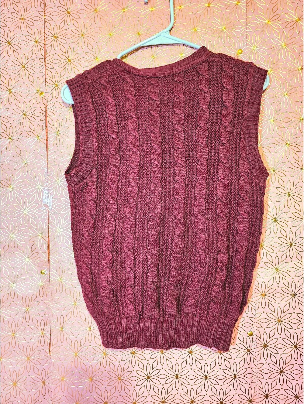 Vintage Burgundy Red Pendleton Sweater Vest - Picture 5 of 5
